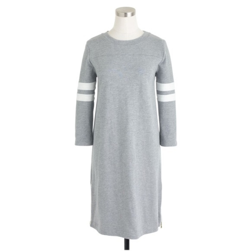 J.crew side zip 3/4th sleeve varsity dress